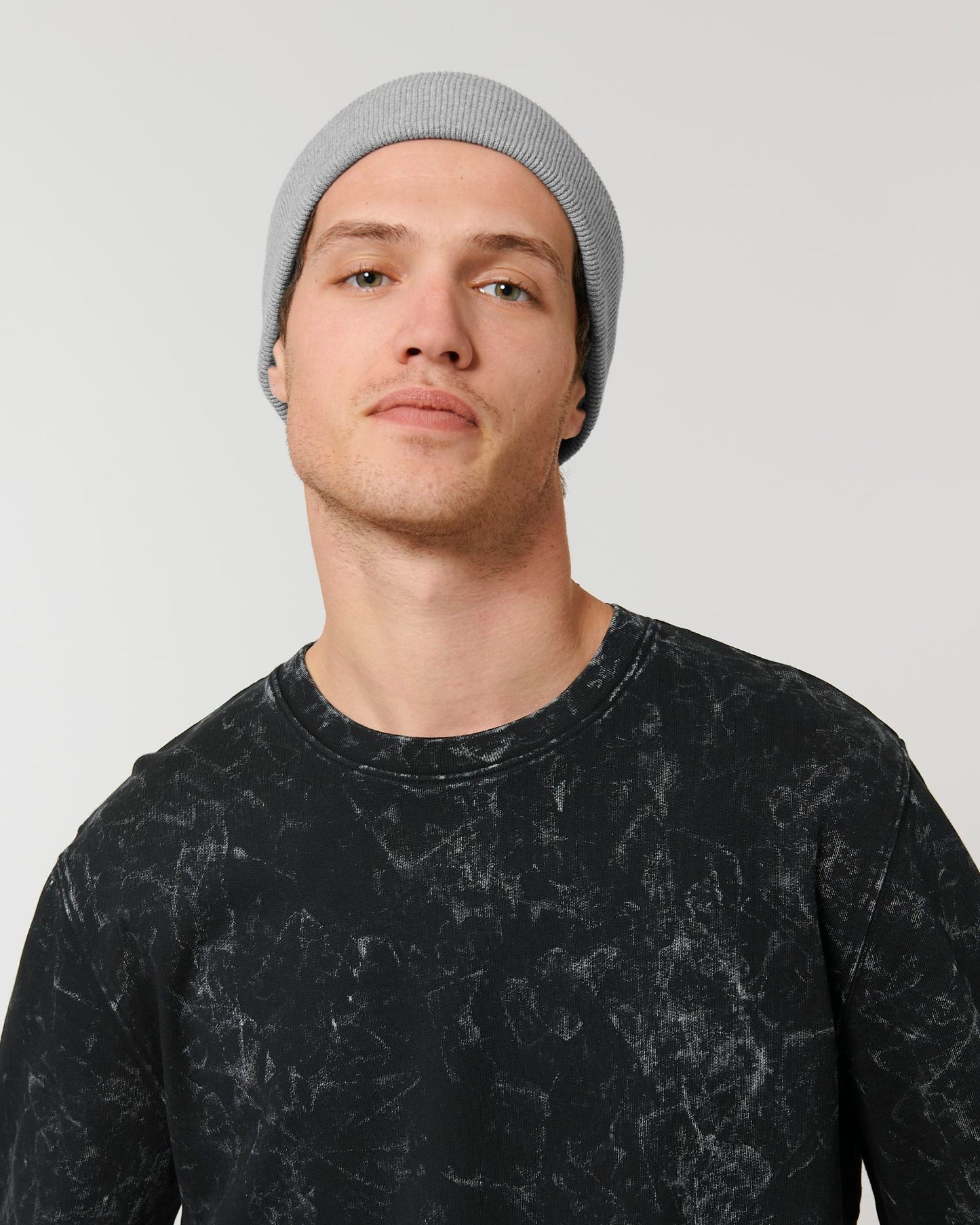 Rib Beanie - STAU772 - Heather Grey