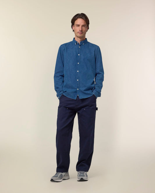 Stanley Denim Shirt - STWM967 - Mid Wash